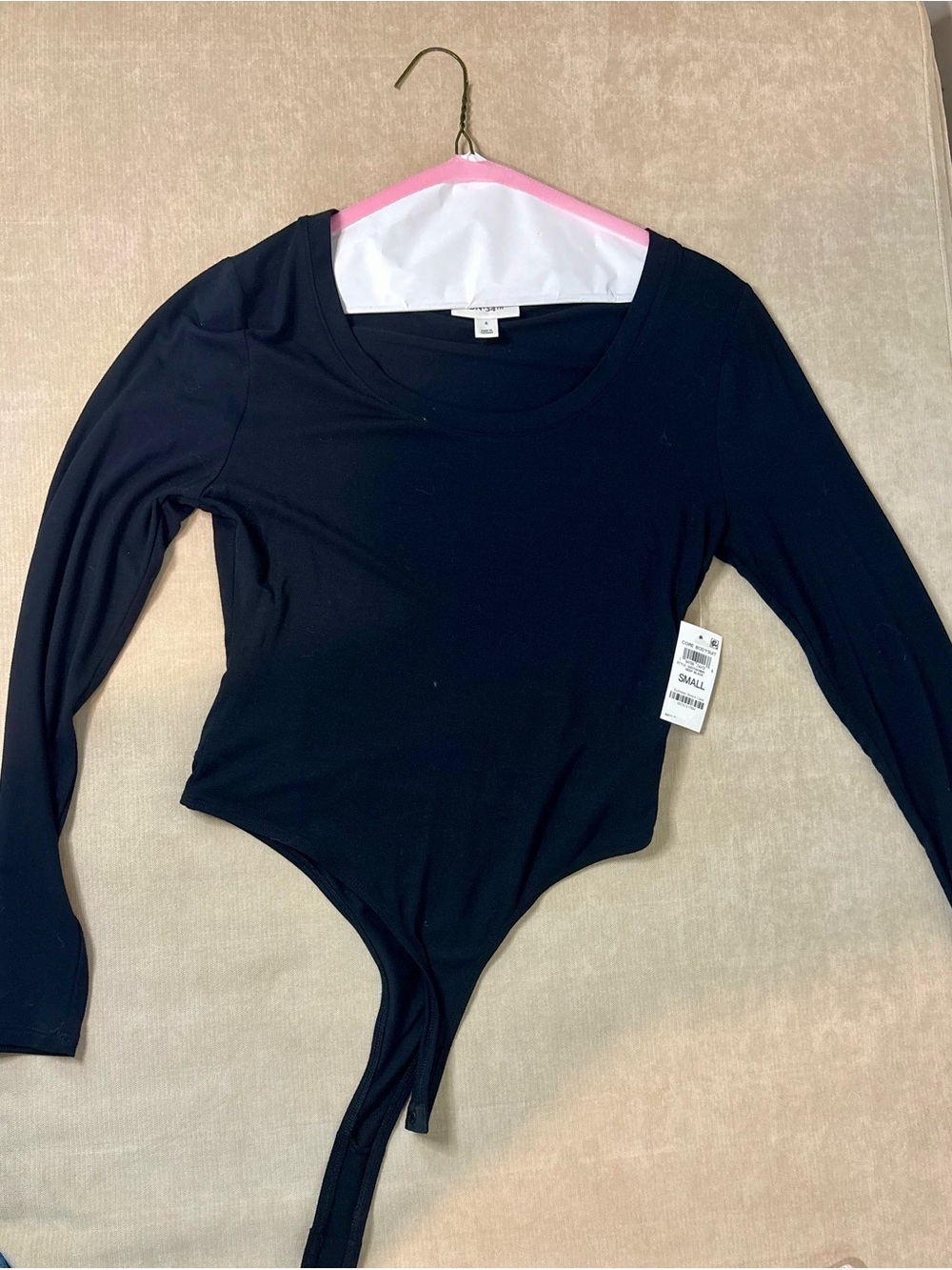 NWT Black Long Sleeve Scoop Neck Bodysuit